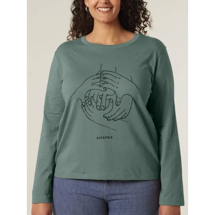 T-SHIRT MANCHES LONGUES FEMME "ENSEMBLE"