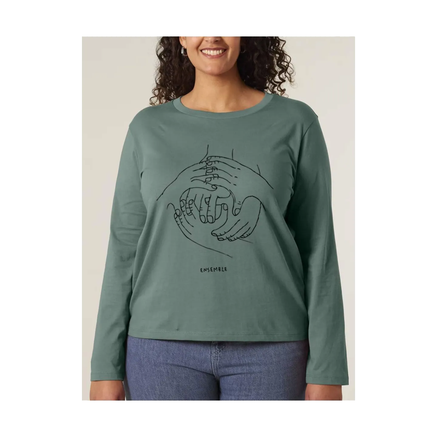 T-SHIRT MANCHES LONGUES FEMME "ENSEMBLE"