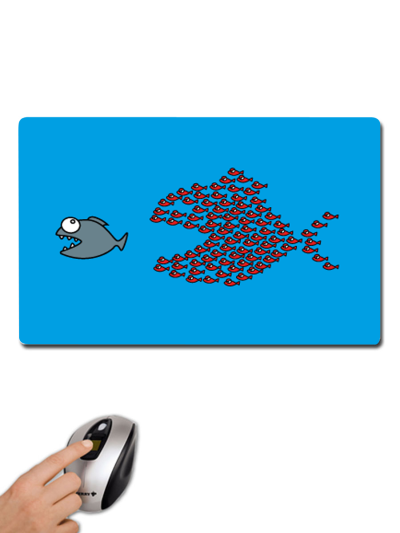 Tapis de souris "Poissons unis"