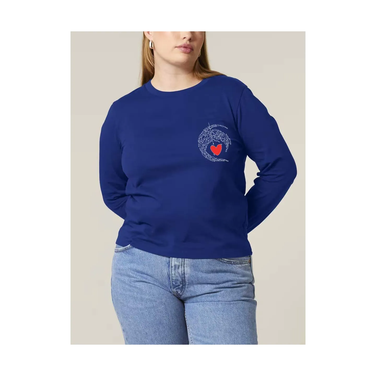 T-SHIRT MANCHES LONGUES FEMME "VAGUE DAMOUR"