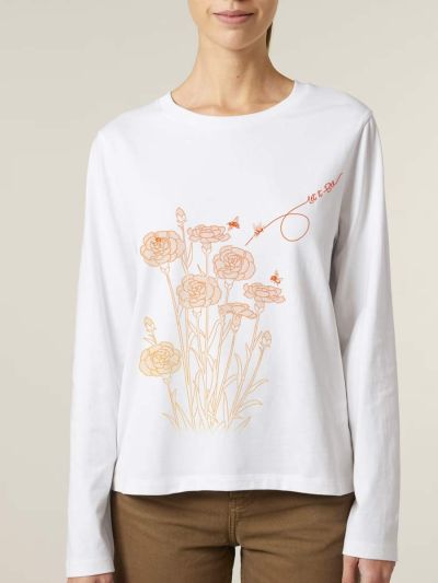 T-SHIRT MANCHES LONGUES FEMME "LOOSE LET IT BEE"	