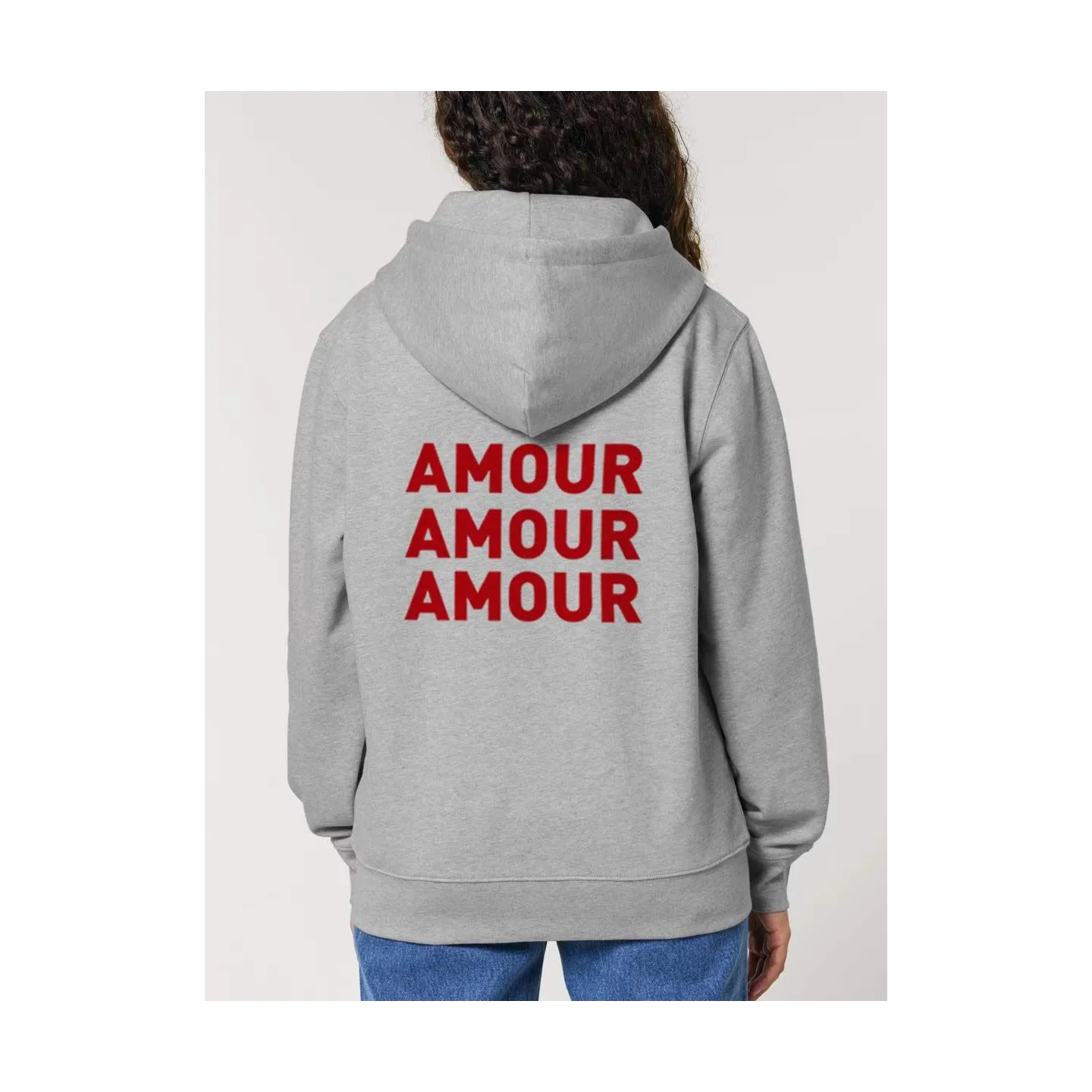 VESTE ZIP FEMME "AMOUR AMOUR AMOUR"