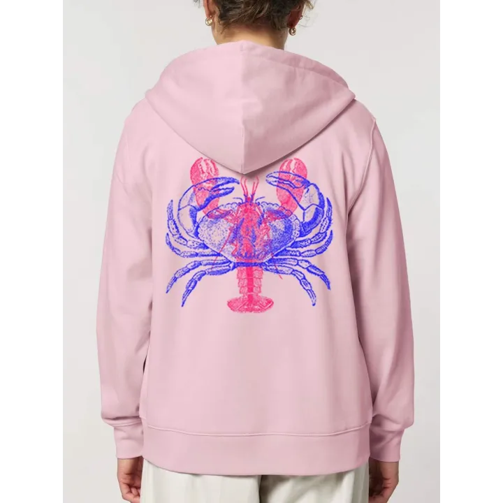 VESTE ZIP FEMME "HOMARD/CRABE" PAR RULIANO DES BOIS