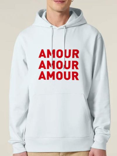 SWEAT CAPUCHE HOMME "AMOUR AMOUR AMOUR"