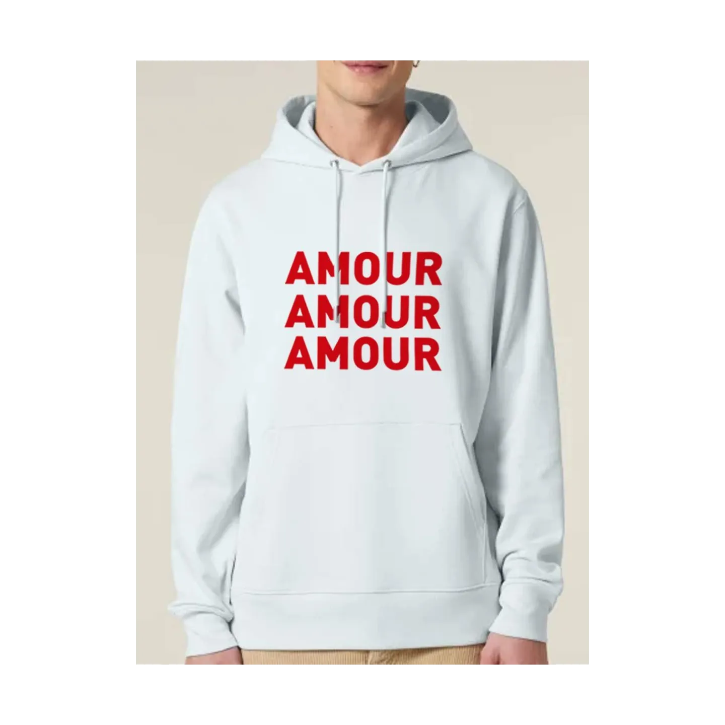 SWEAT CAPUCHE HOMME "AMOUR AMOUR AMOUR"