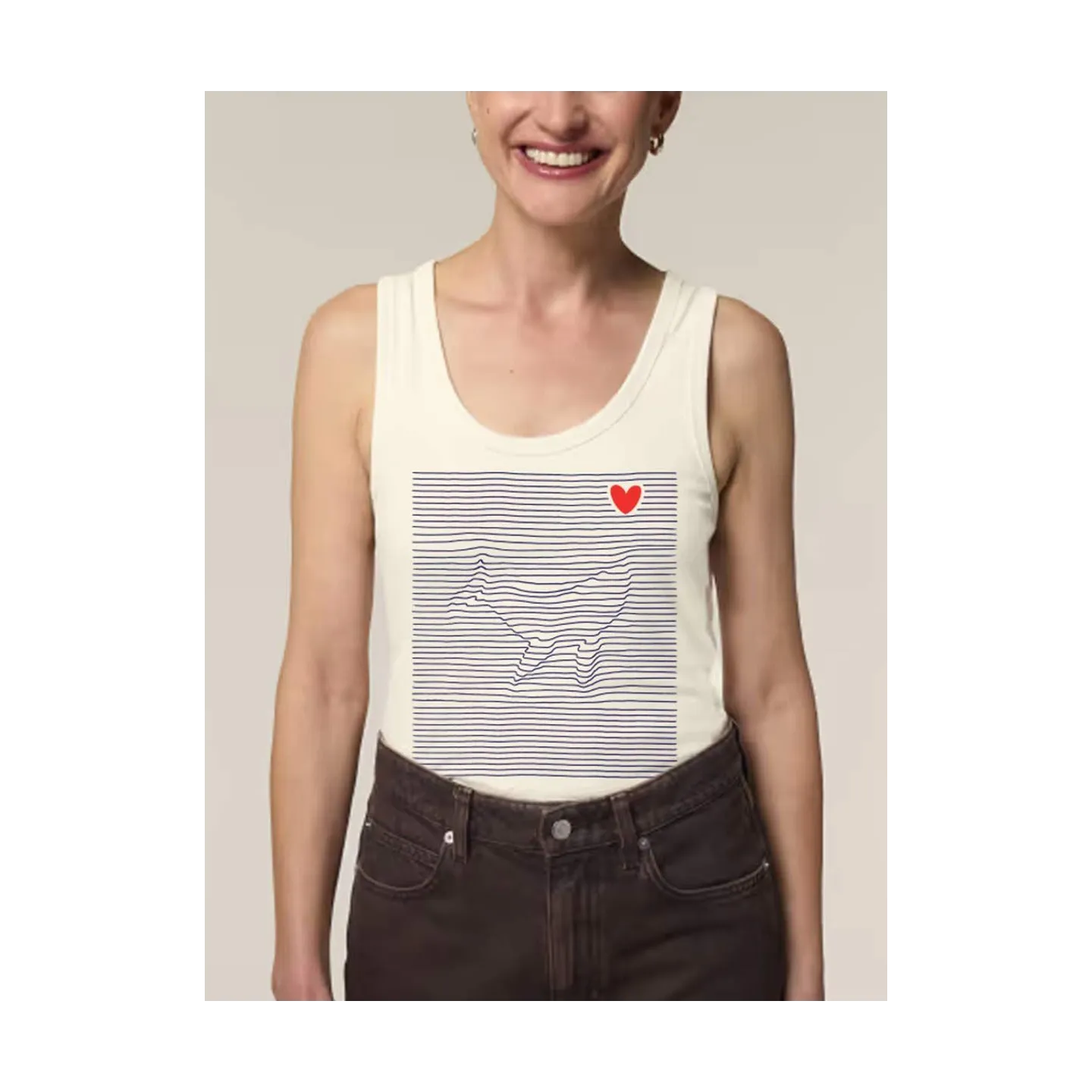 DÉBARDEUR FEMME "BALEINE MARINIERE" 