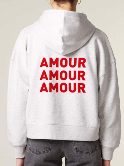 VESTE ZIP FEMME "AMOUR AMOUR AMOUR"
