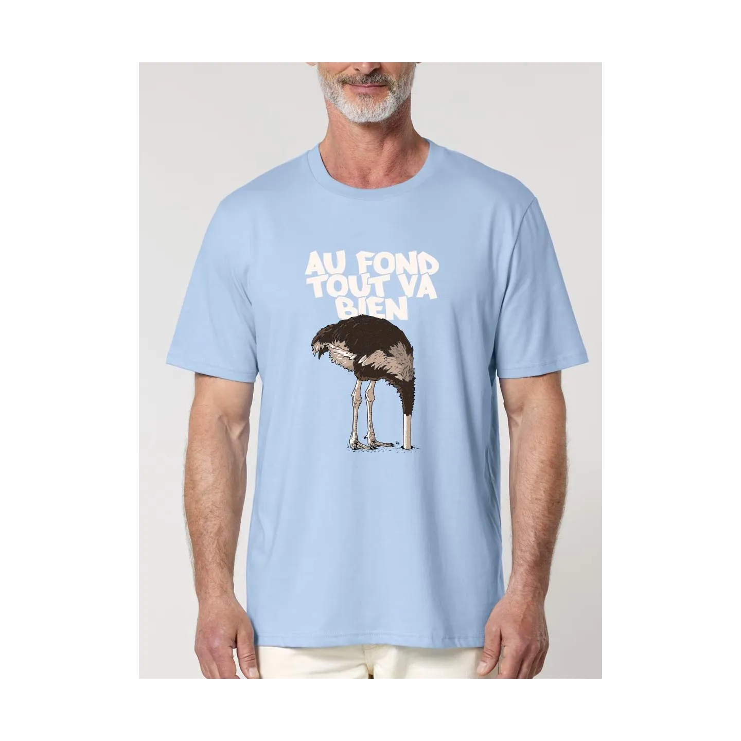 T-SHIRT HOMME "AUTRUCHE" PAR LEDUC