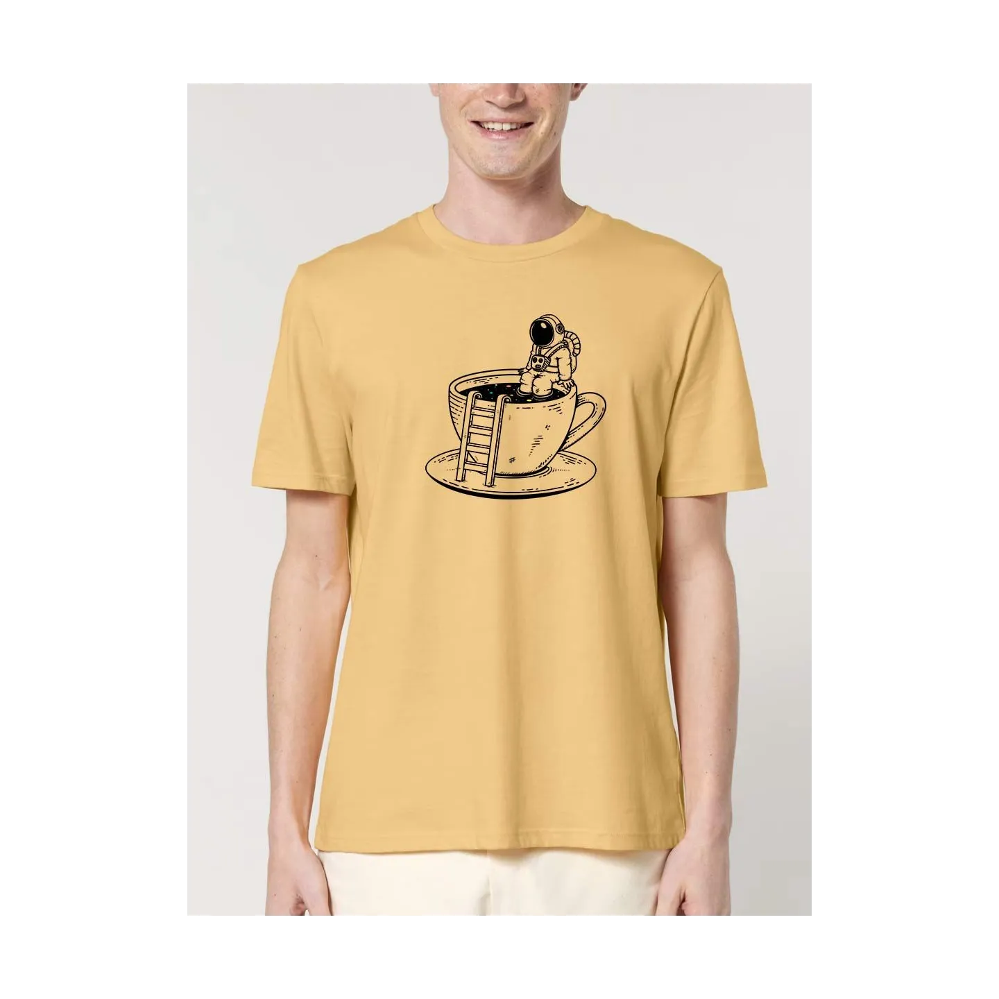 T-SHIRT HOMME "SPACE COFFEE" PAR LEDUC