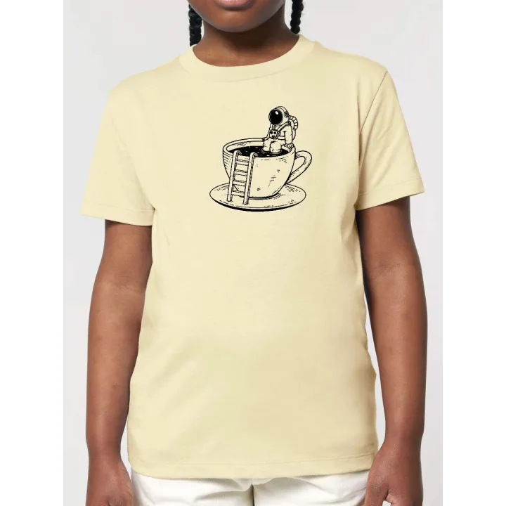 T-SHIRT ENFANT "SPACE COFFEE" PAR LEDUC