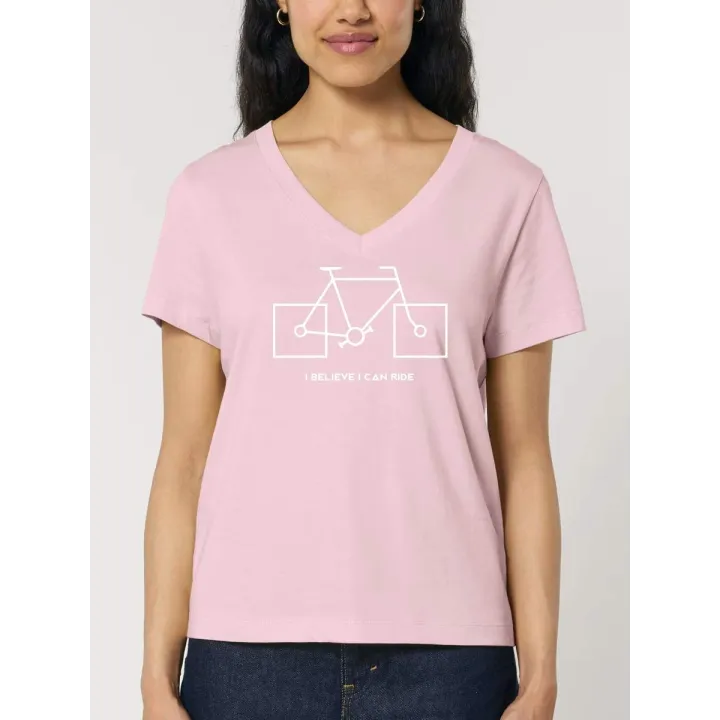 T-SHIRT FEMME "I BELIEVE I CAN RIDE" PAR LEDUC