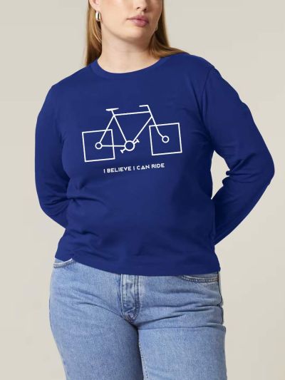 T-SHIRT MANCHES LONGUES FEMME "I BELIEVE I CAN RIDE" PAR LEDUC