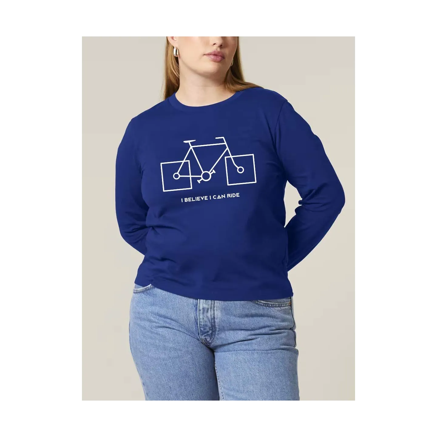 T-SHIRT MANCHES LONGUES FEMME "I BELIEVE I CAN RIDE" PAR LEDUC