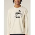 T-SHIRT MANCHE LONGUE HOMME "SPACE COFFEE" PAR LEDUC