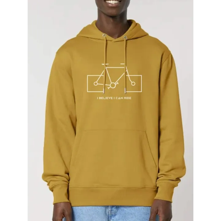 SWEAT CAPUCHE HOMME "I BELIEVE I CAN RIDE" PAR LEDUC