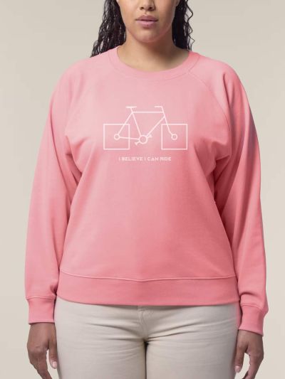 SWEAT FEMME "I BELIEVE I CAN RIDE" PAR LEDUC