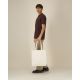 Mid Tote Bag - Natural Raw