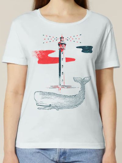 TEE-SHIRT FEMME "BALEINE" BY JORDAN GENTS