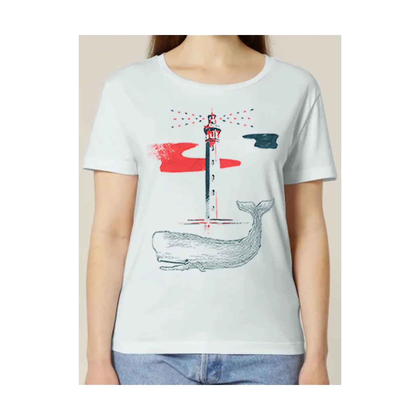TEE-SHIRT FEMME "BALEINE" BY JORDAN GENTS