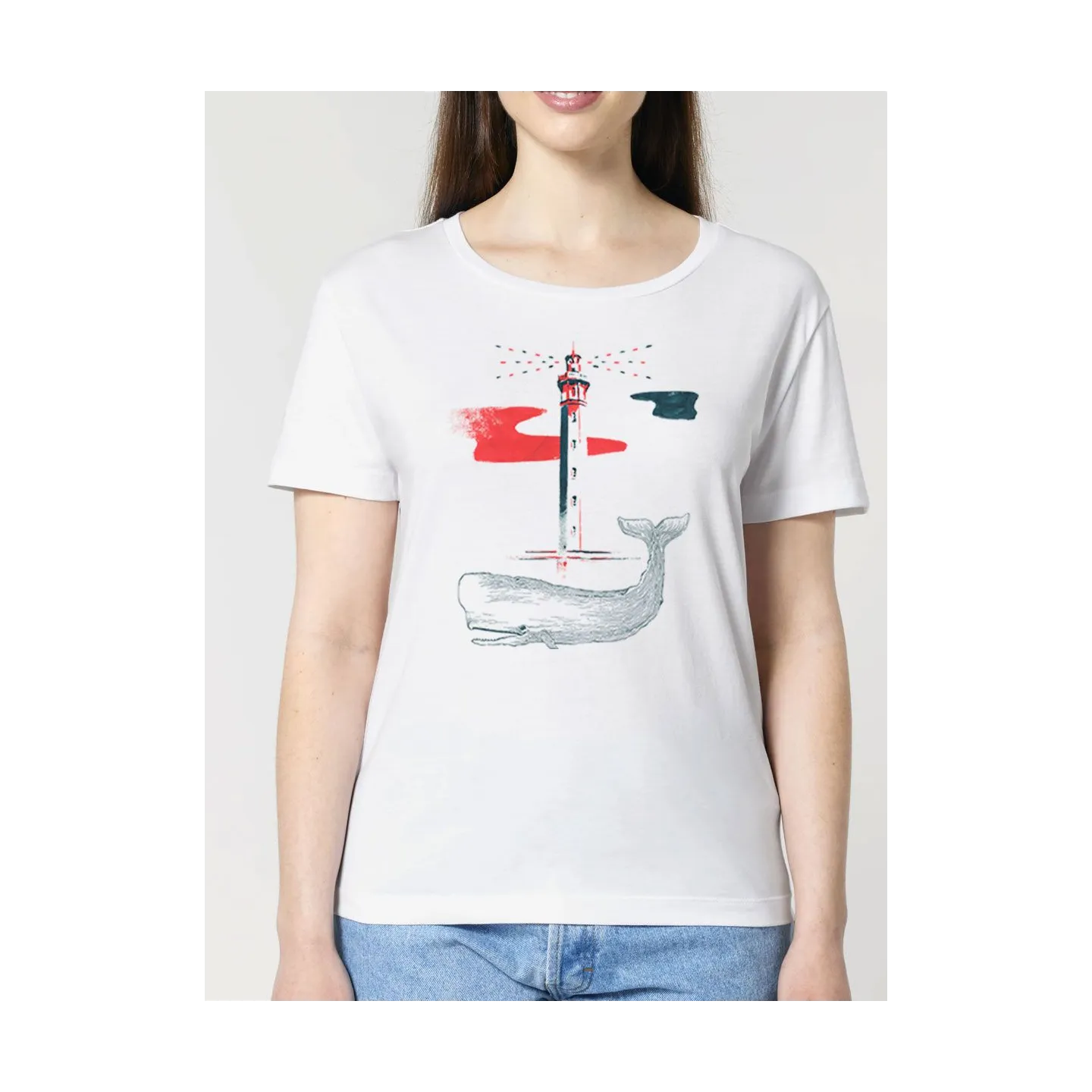 TEE-SHIRT FEMME "BALEINE" BY JORDAN GENTS