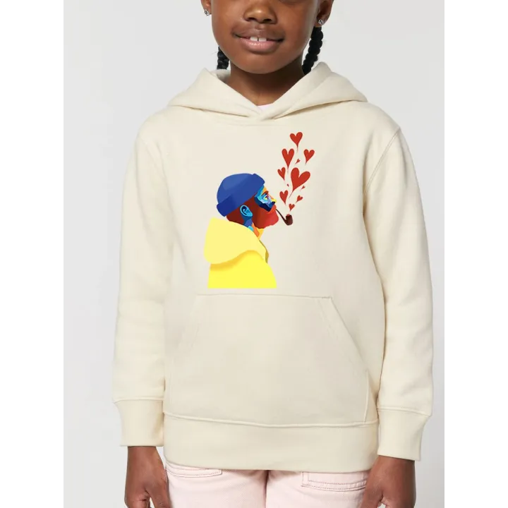 SWEAT CAPUCHE ENFANT "AMOUREUX DES ÉTOILES" BY ATELIER SALÉ