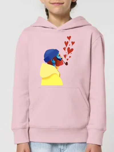 SWEAT CAPUCHE ENFANT "AMOUREUX DES ÉTOILES" BY ATELIER SALÉ