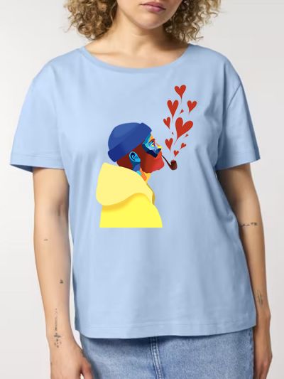 T-SHIRT FEMME "AMOUREUX DES ÉTOILES" BY ATELIER SALÉ