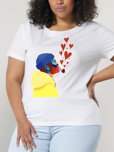 T-SHIRT FEMME "AMOUREUX DES ÉTOILES" BY ATELIER SALÉ
