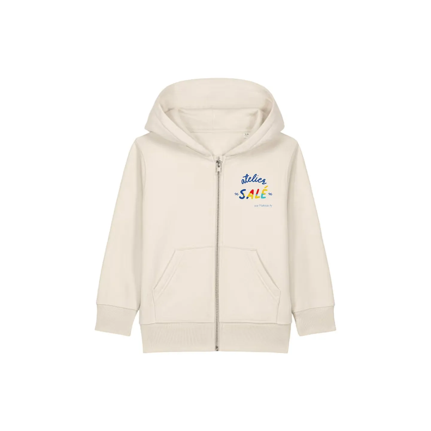 SWEAT CAPUCHE ZIP ENFANT "AMOUREUX DES ÉTOILES" BY ATELIER SALÉ