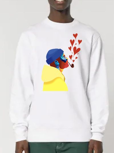 SWEAT UNISEXE COL ROND "AMOUREUX DES ÉTOILES" BY ATELIER SALÉ