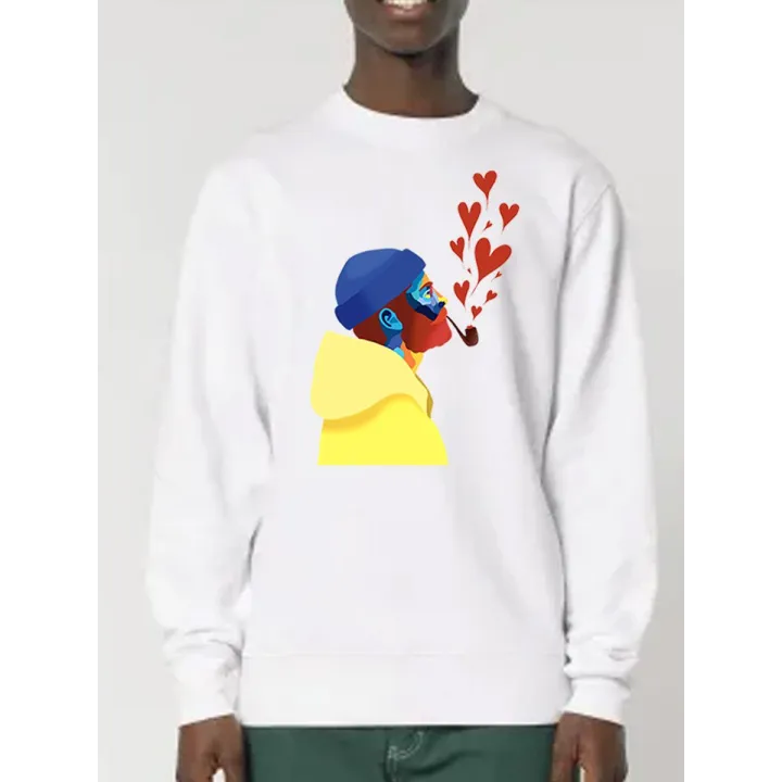 SWEAT UNISEXE COL ROND "AMOUREUX DES ÉTOILES" BY ATELIER SALÉ