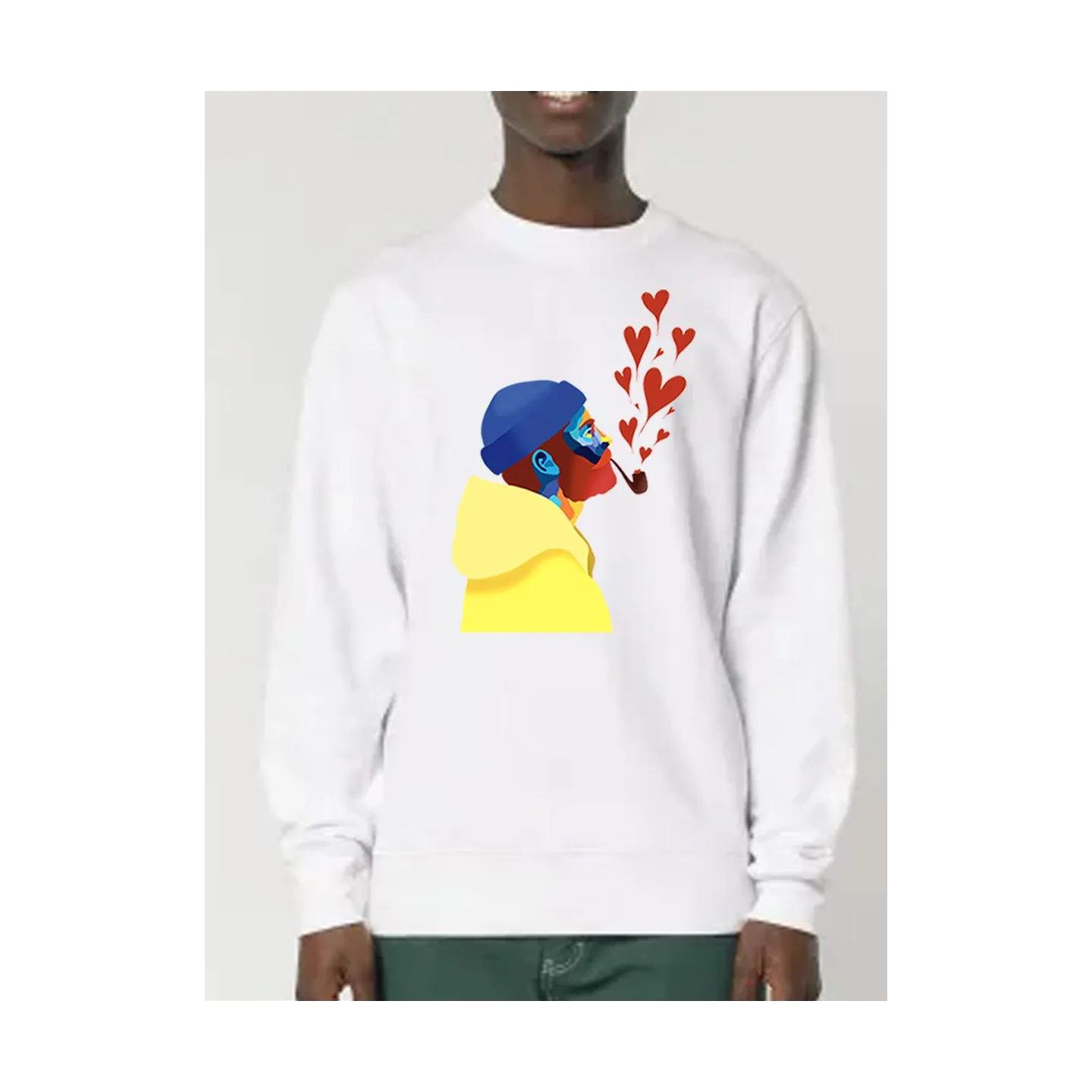 SWEAT UNISEXE COL ROND "AMOUREUX DES ÉTOILES" BY ATELIER SALÉ
