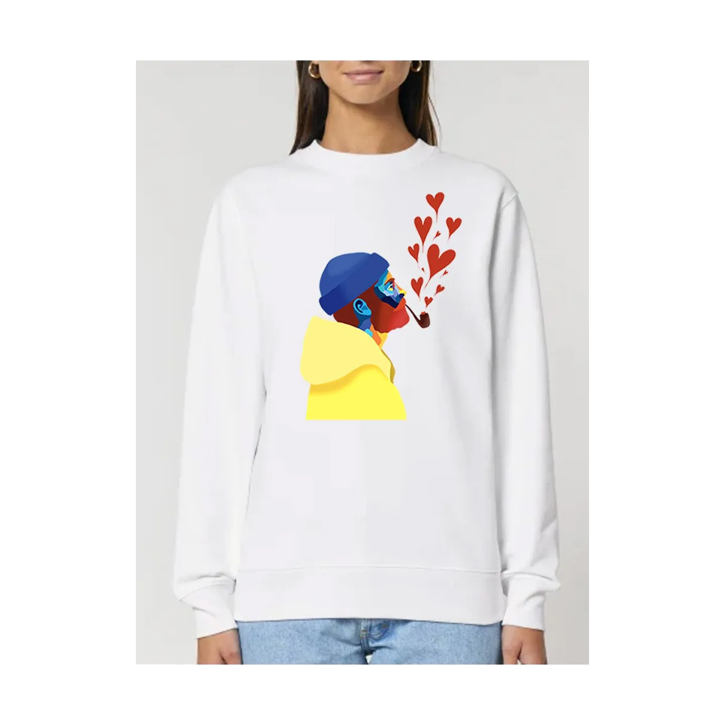 SWEAT UNISEXE COL ROND "AMOUREUX DES ÉTOILES" BY ATELIER SALÉ