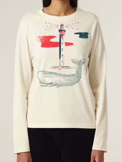 T-SHIRT MANCHE LONG FEMME "BALEINE" BY JORDAN GENTS