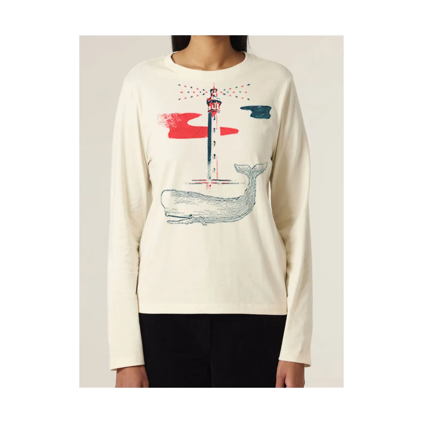 T-SHIRT MANCHE LONG FEMME "BALEINE" BY JORDAN GENTS