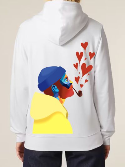 SWEAT UNISEXE ZIP CAPUCHE "AMOUREUX DES ÉTOILES" BY ATELIER SALÉ