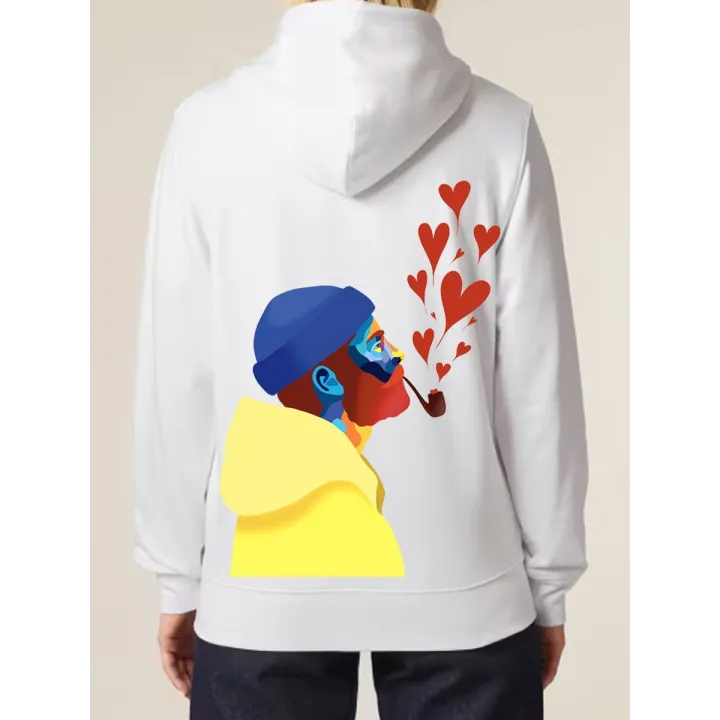 SWEAT UNISEXE ZIP CAPUCHE "AMOUREUX DES ÉTOILES" BY ATELIER SALÉ