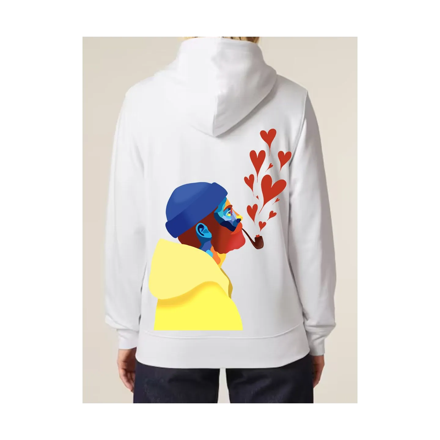 SWEAT UNISEXE ZIP CAPUCHE "AMOUREUX DES ÉTOILES" BY ATELIER SALÉ