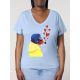 T-SHIRT FEMME COL V "AMOUREUX DES ÉTOILES" BY ATELIER SALÉ