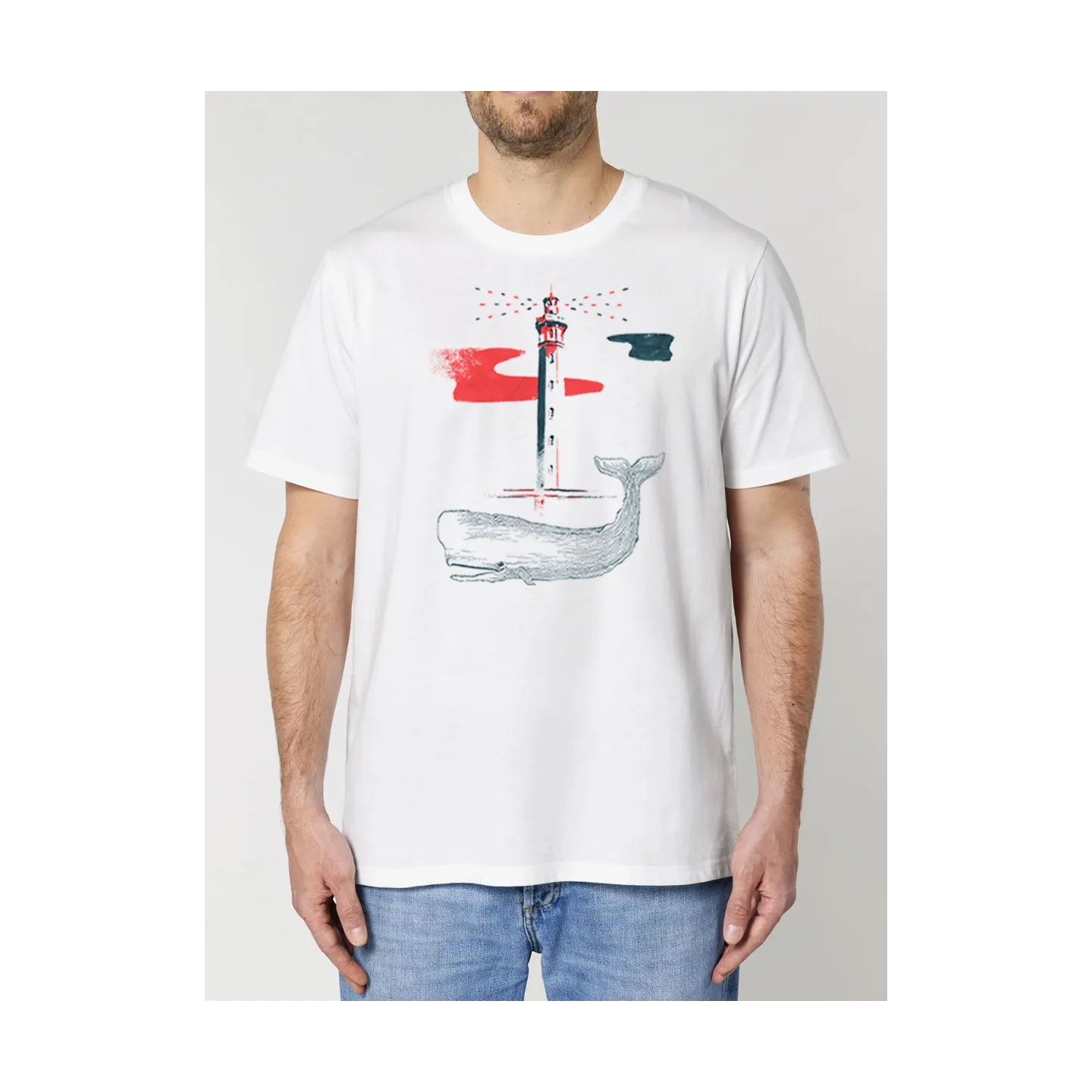 T-SHIRT HOMME "BALEINE" BY JORDAN GENTES