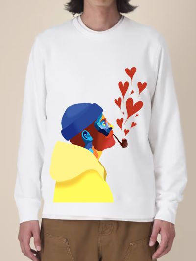 SWEAT UNISEXE COL ROND "AMOUREUX DES ÉTOILES" BY ATELIER SALÉ