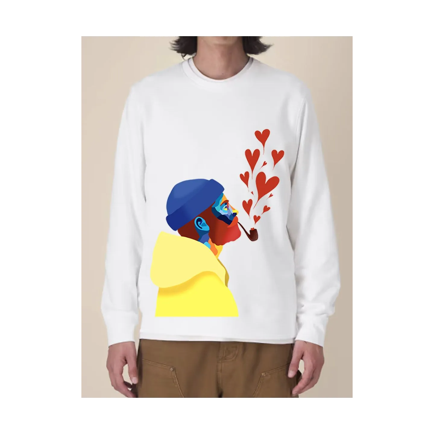 SWEAT UNISEXE COL ROND "AMOUREUX DES ÉTOILES" BY ATELIER SALÉ