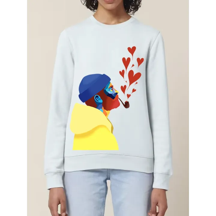 SWEAT UNISEXE COL ROND "AMOUREUX DES ÉTOILES" BY ATELIER SALÉ