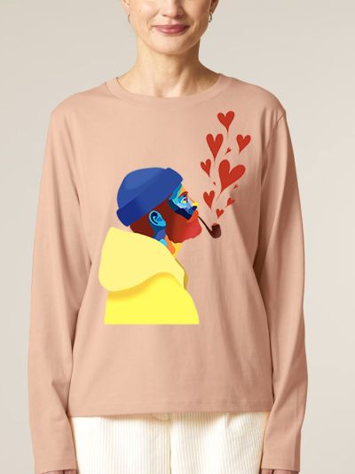 T-SHIRT FEMME MANCHES LONGUES "AMOUREUX DES ÉTOILES" BY ATELIER SALÉ