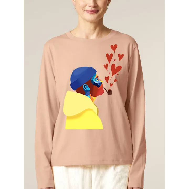 T-SHIRT FEMME MANCHES LONGUES "AMOUREUX DES ÉTOILES" BY ATELIER SALÉ