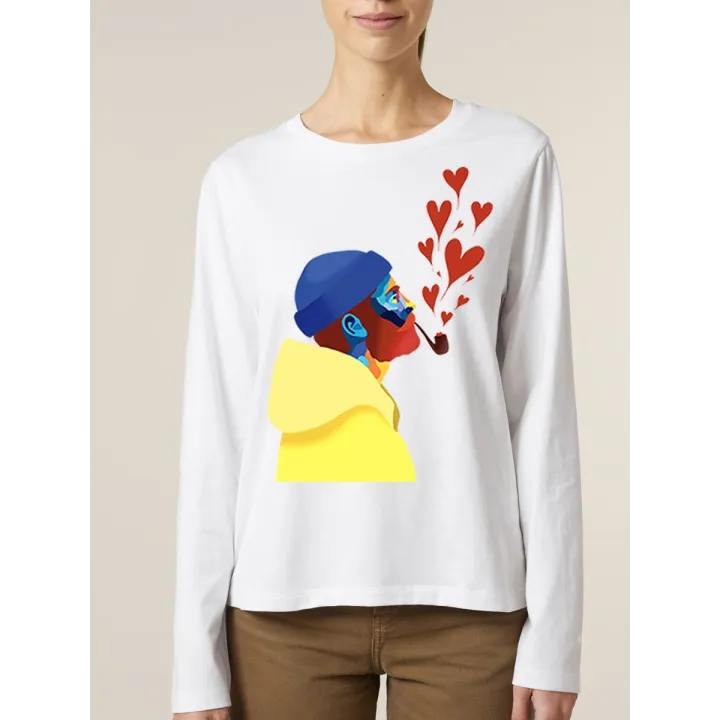 T-SHIRT FEMME MANCHES LONGUES "AMOUREUX DES ÉTOILES" BY ATELIER SALÉ