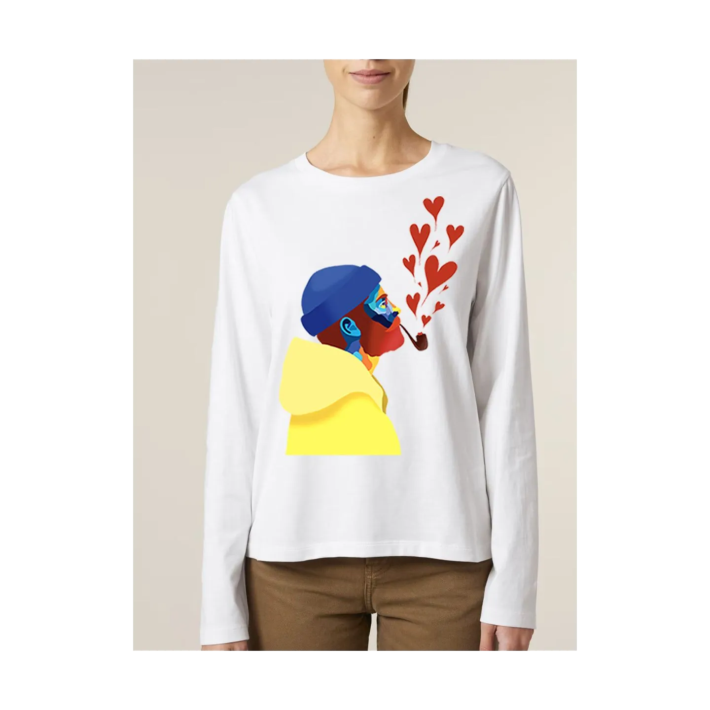 T-SHIRT FEMME MANCHES LONGUES "AMOUREUX DES ÉTOILES" BY ATELIER SALÉ