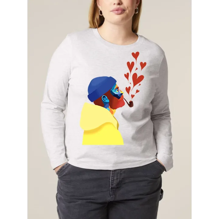 T-SHIRT FEMME MANCHES LONGUES "AMOUREUX DES ÉTOILES" BY ATELIER SALÉ