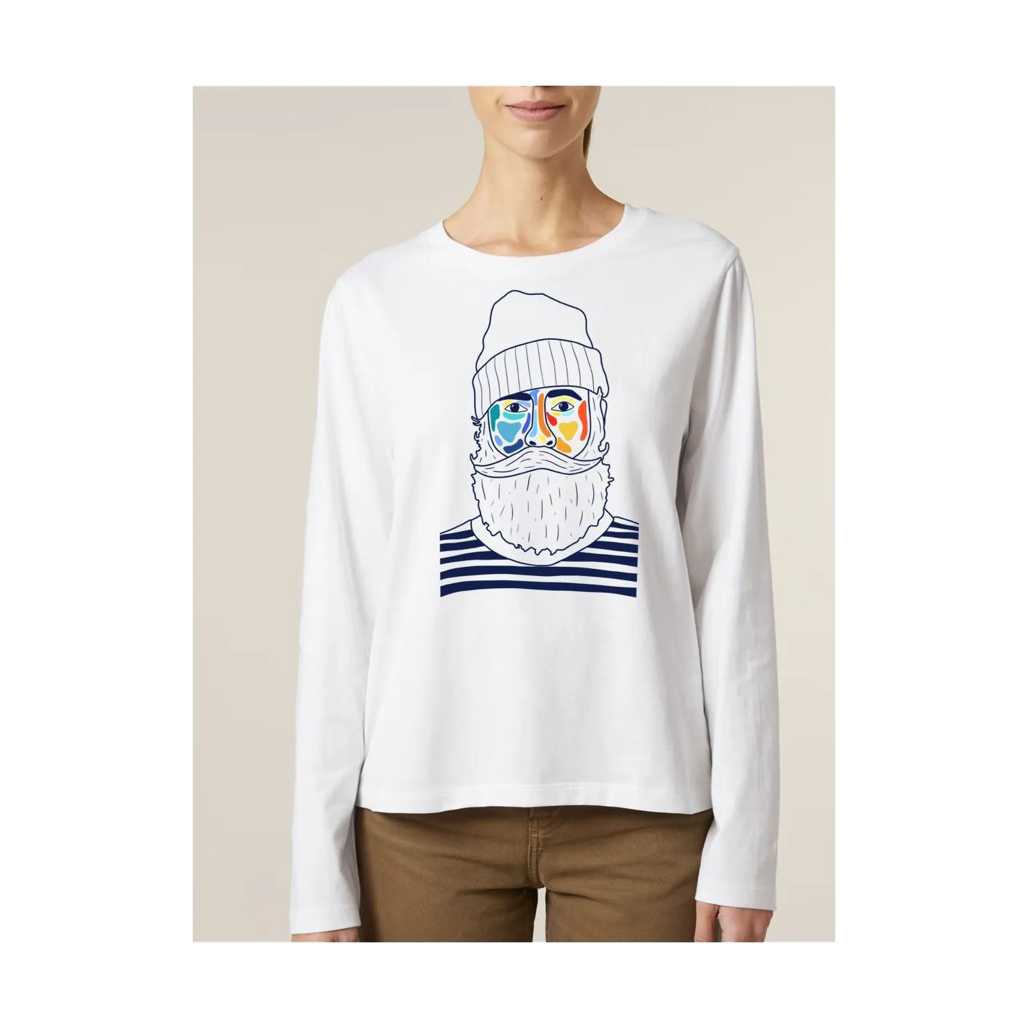 T-SHIRT FEMME MANCHES LONGUES "MARIN" BY ATELIER SALÉ