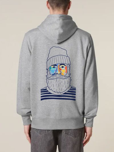SWEAT UNISEXE ZIP CAPUCHE "MARIN" BY ATELIER SALÉ